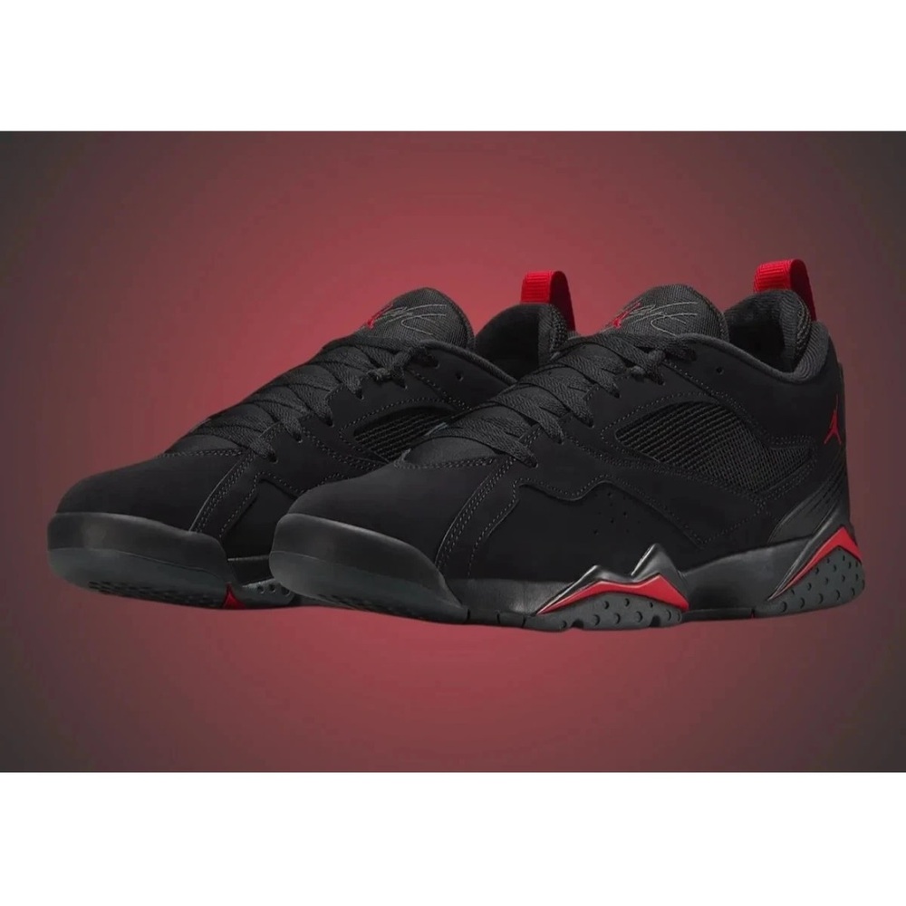 Jordan Air Jordan MVP Black Red Grey Low Top Basketball Sneaker LaceUp Men's 13